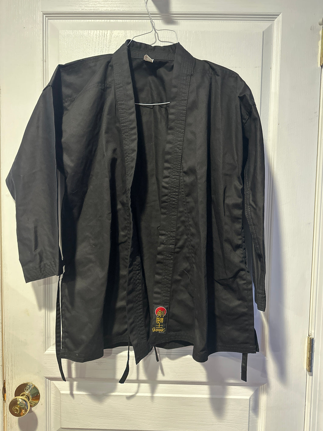 Gladiator by pro force Black karate jacket - size Kids 12