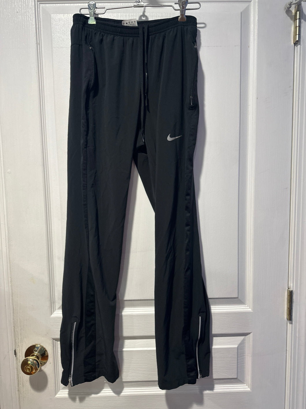 Drift Nike blk run pant Zipper pockets/ankle - size Mens M