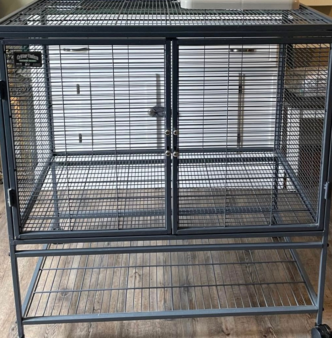 CritterNation metal cage 2 story On wheels