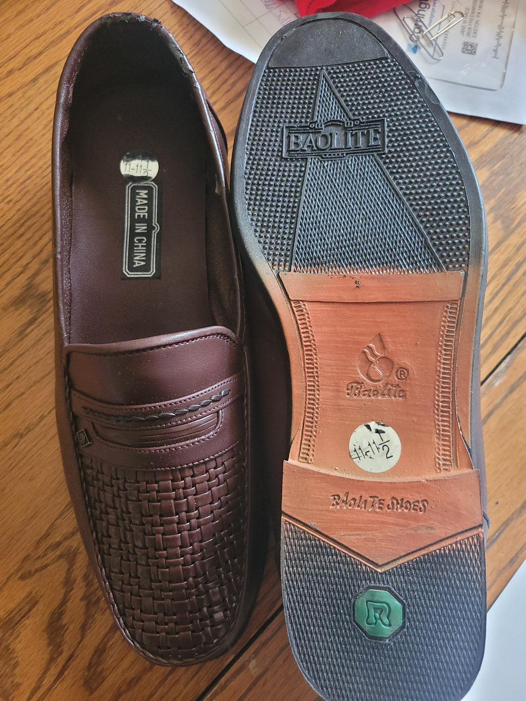 Baolite Brown Loafers Like new except the heal - size Shoes-Men 11