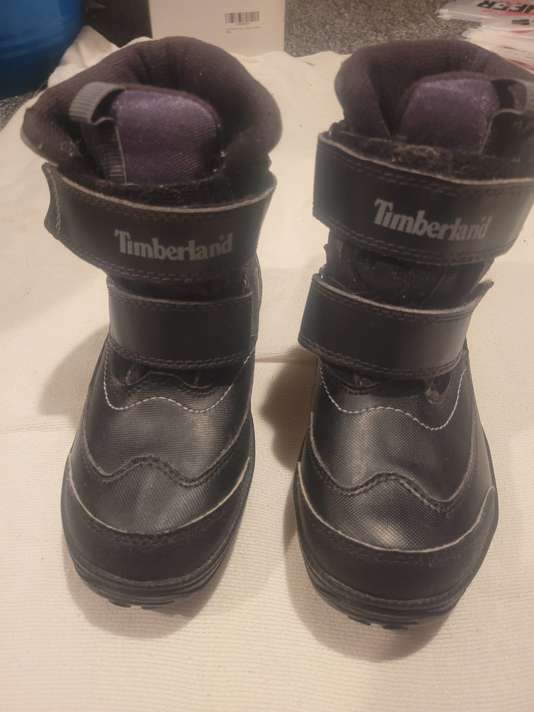 Timberland Black Snow Boots - size Shoes-youth  1