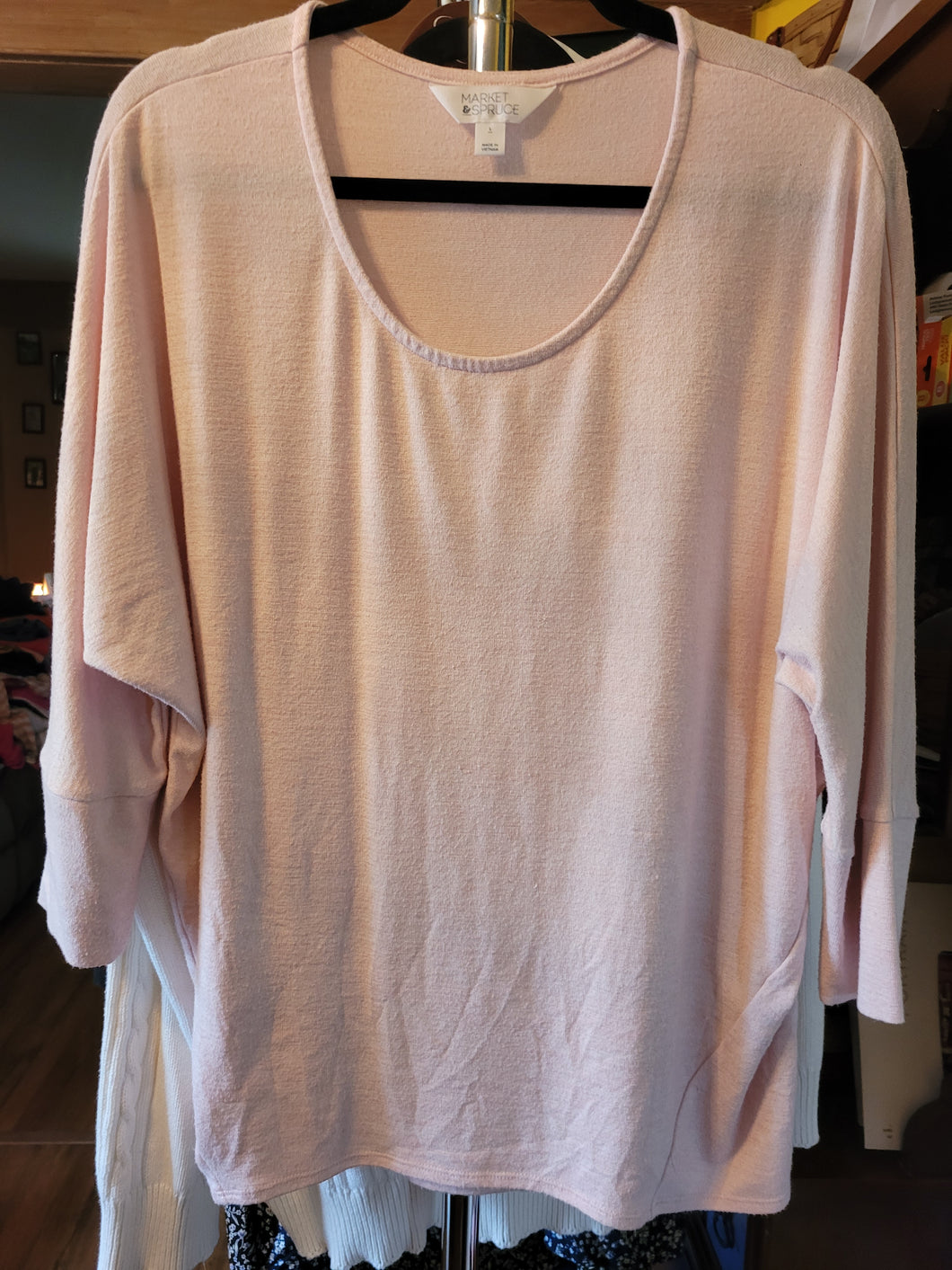 Market & Spruce Pink � length sleeve shirt - size Women L (12)