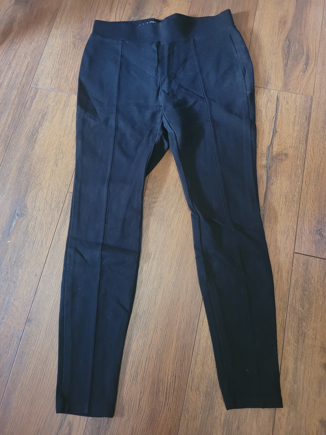 Faded Glory Solid Black Elastic Waist Pants - size Junior Girls S (3-5)