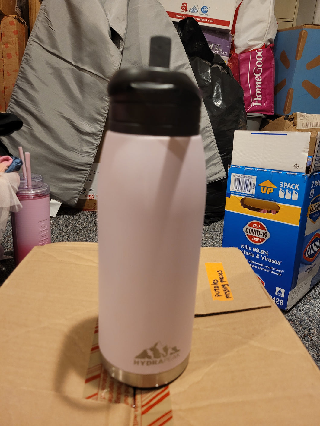32oz Lt Pink HydraPeak Stainless Steel
