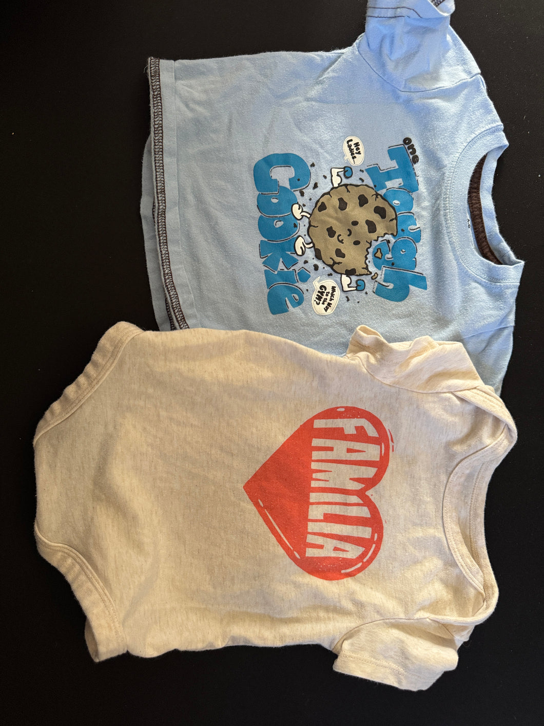 Tough Cookie & Familia Shirt & Onesie - size 6-9 Months