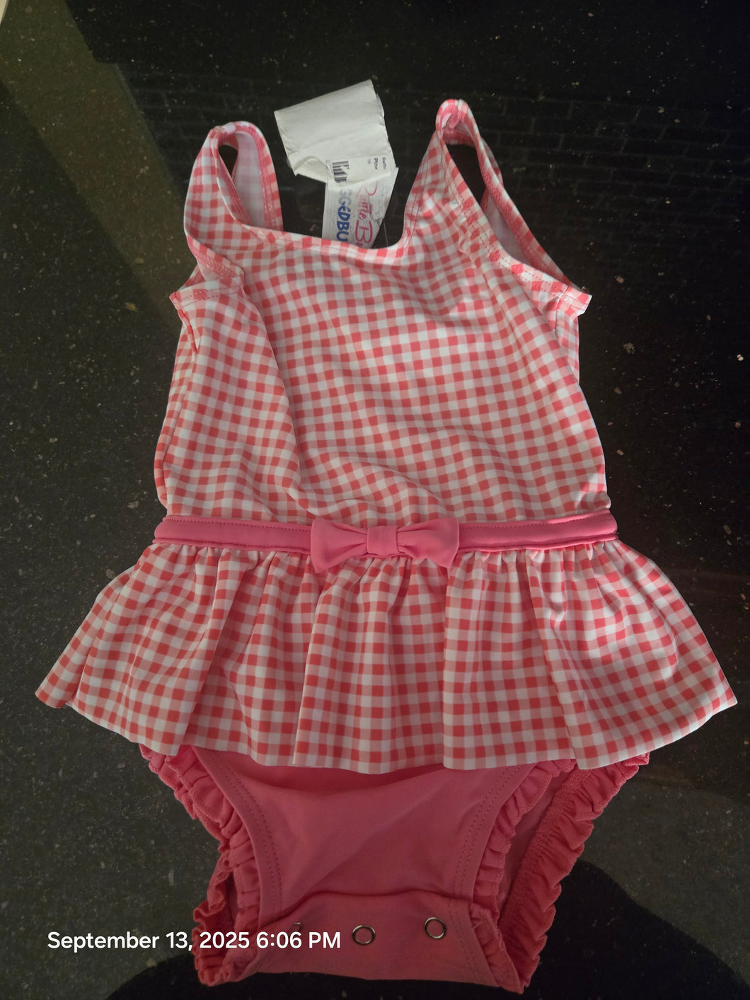 Ruffle Butts Plaid Pink Bathing Swim Suit NWT - size 18-24 Months