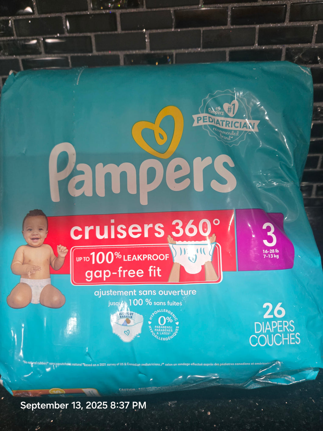 Pampers Cruisers 360 NEW Size 3 Diapers 26 Count