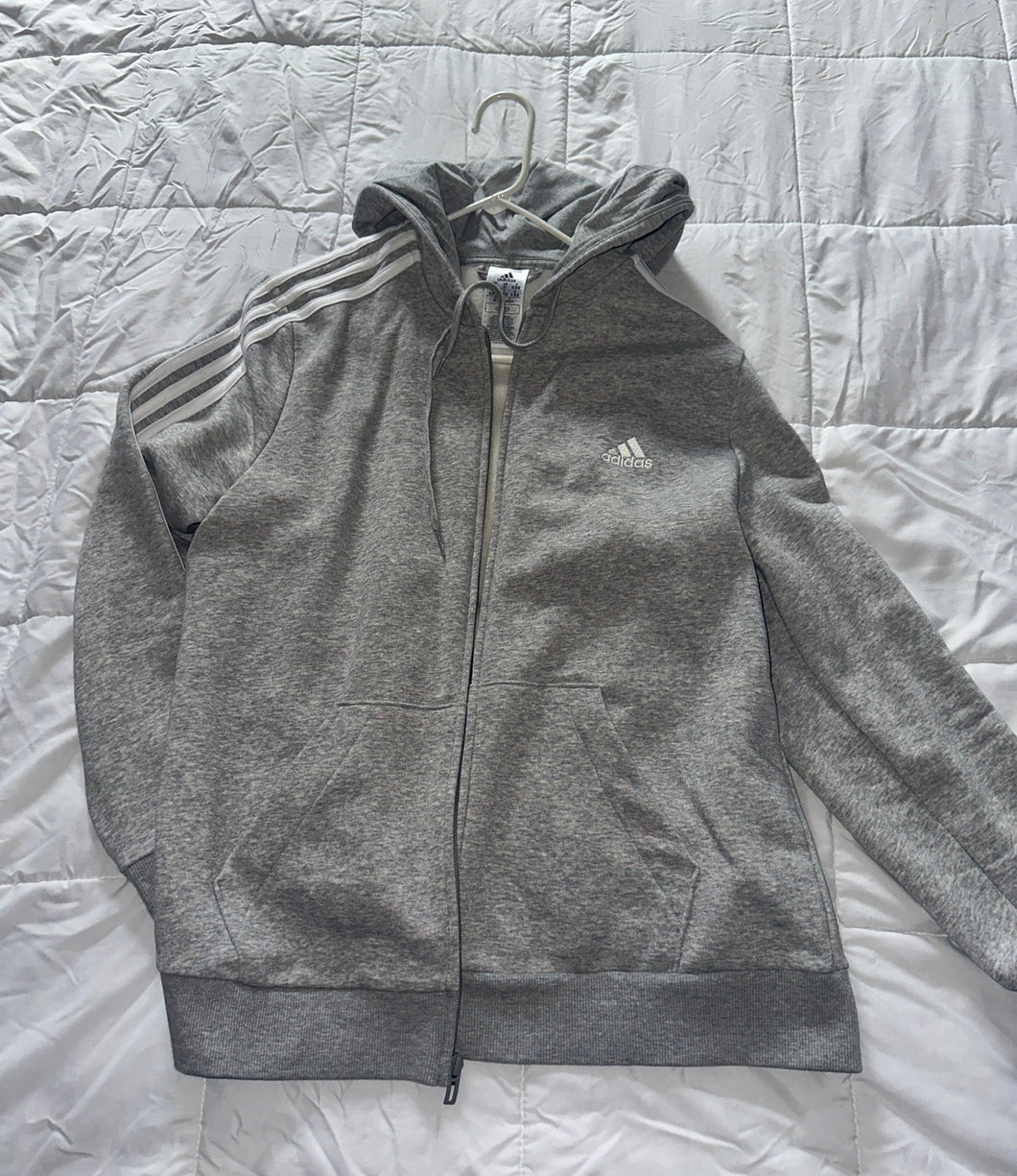 Adidas Gray Zip Up Women - xl - size Women XL (14)