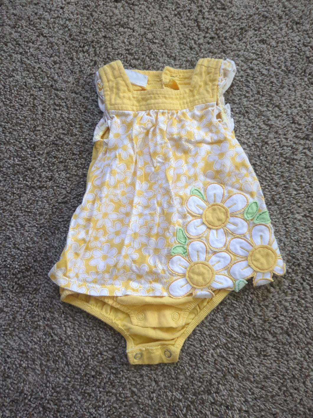 Daisy dress onesie - size 0-3 Months