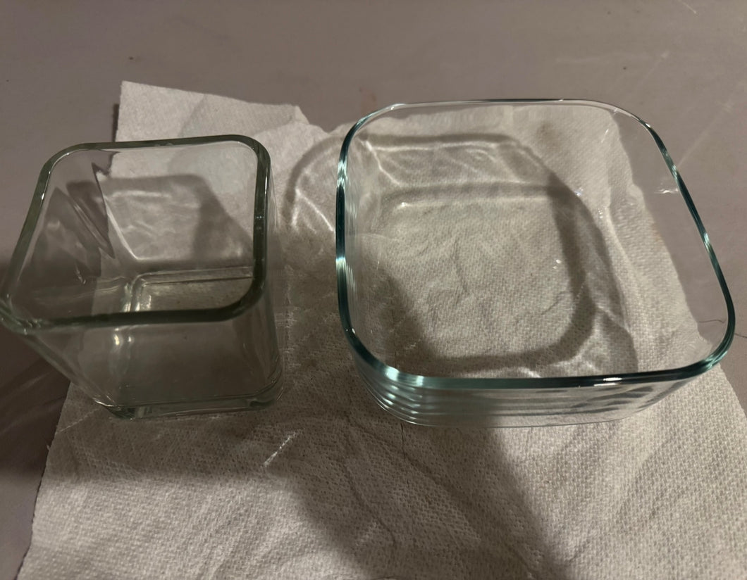 Clear vases